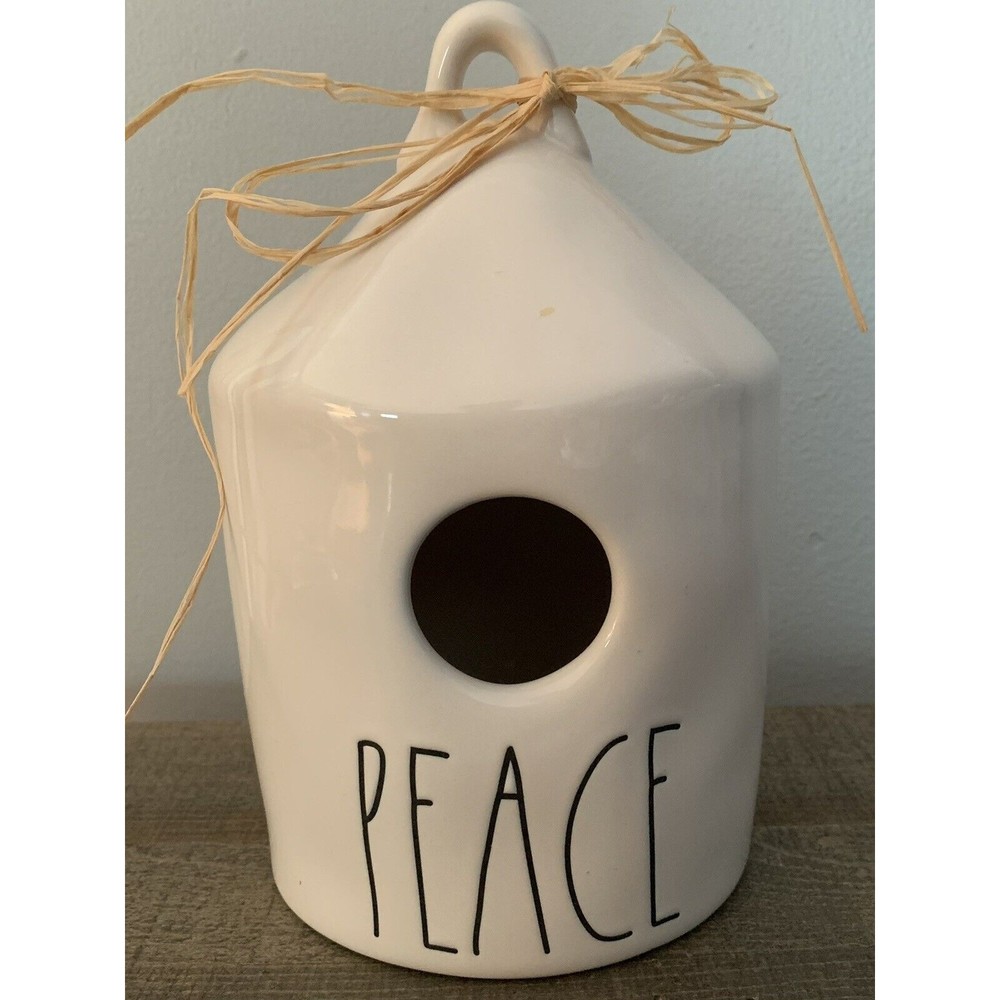 Rae Dunn Magenta PEACE Birdhouse Round Dimple Christmas 2019 Sticker